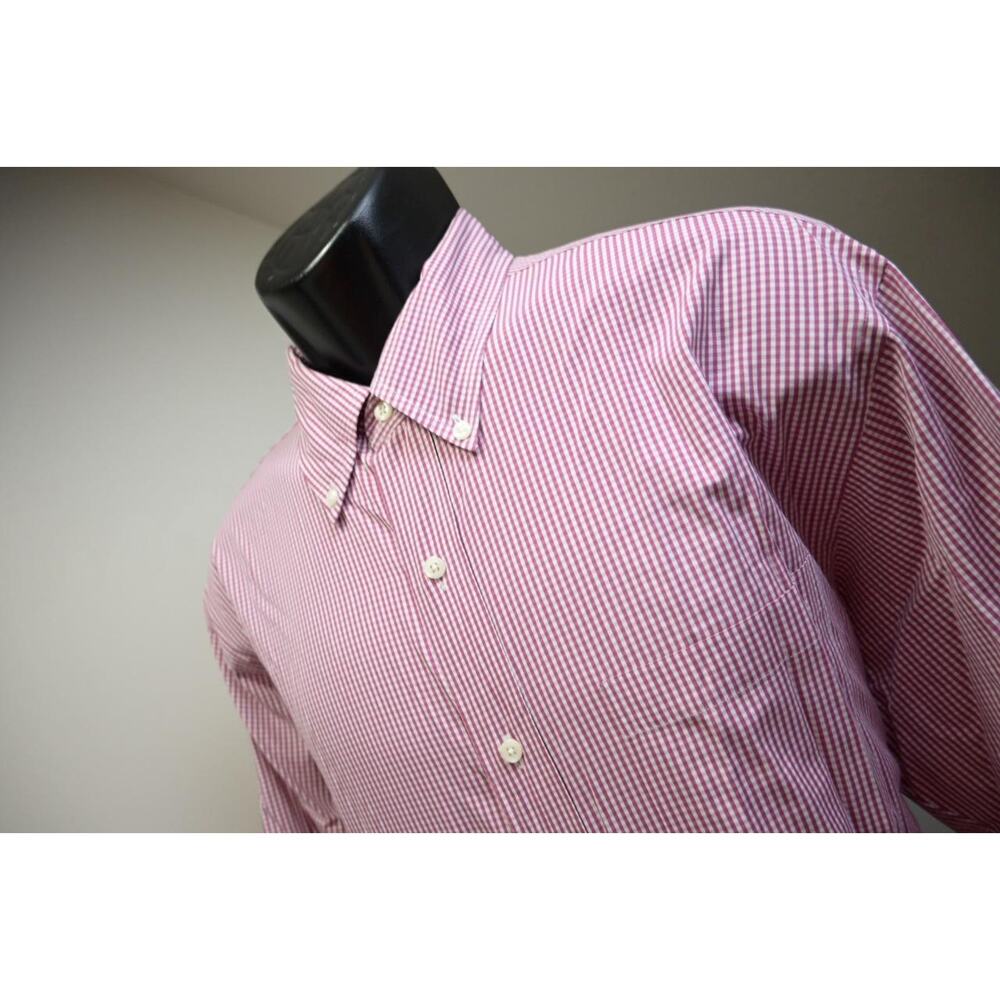 Brooks Brothers Dress Shirt 1818 Casual Button Up Plaid Mens Sz Large 16.5 34/35